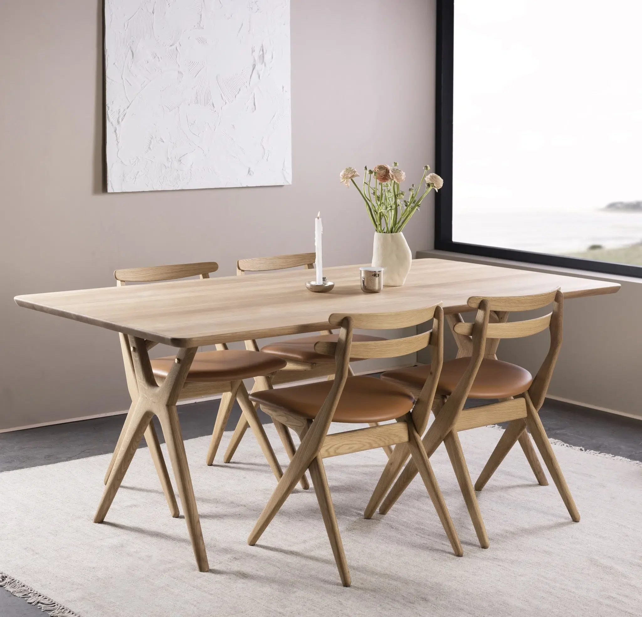 AMELIA Solid Wood Dining Table - Image 8
