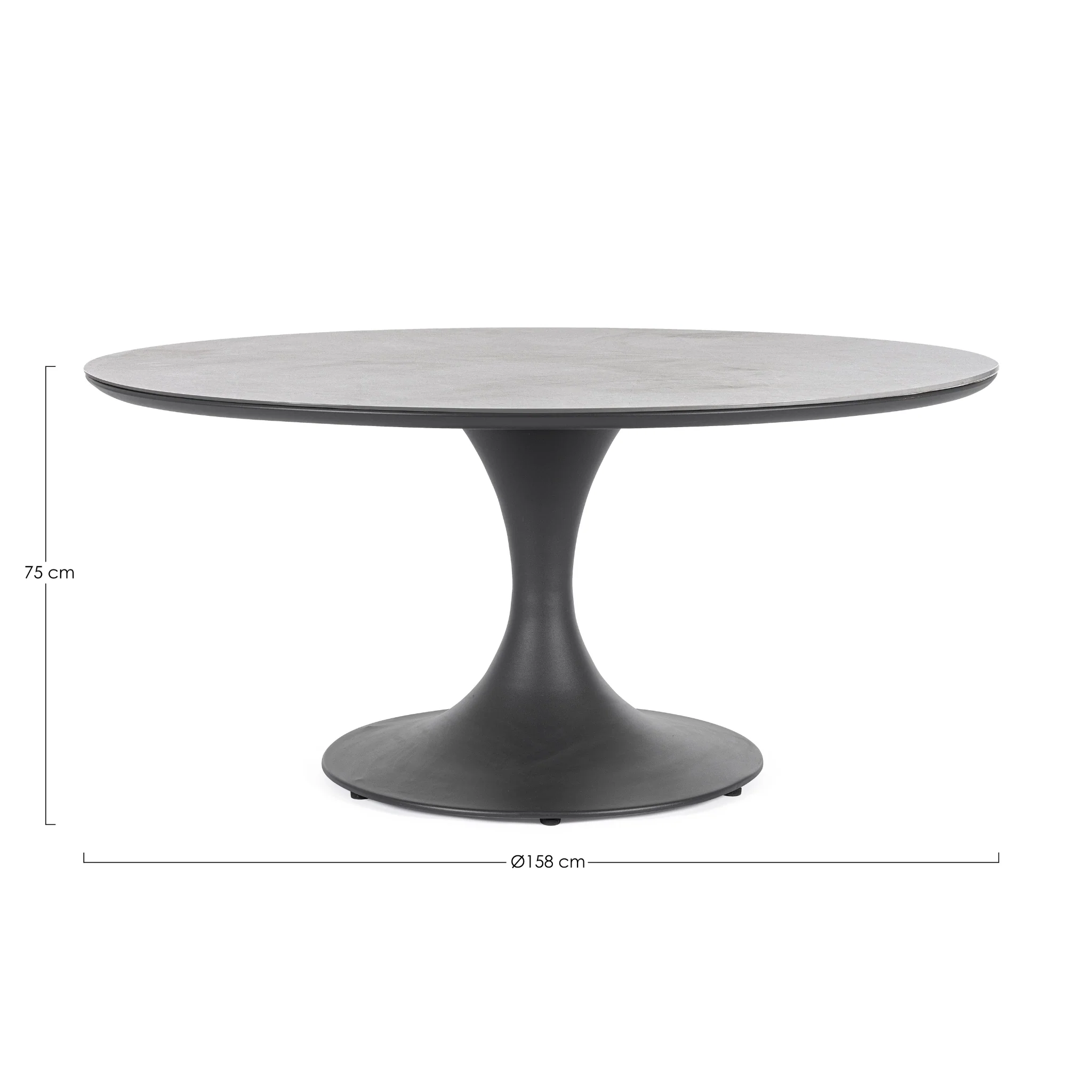 ARNOLD Round Sintered Stone Outdoor Dining Table - Image 12