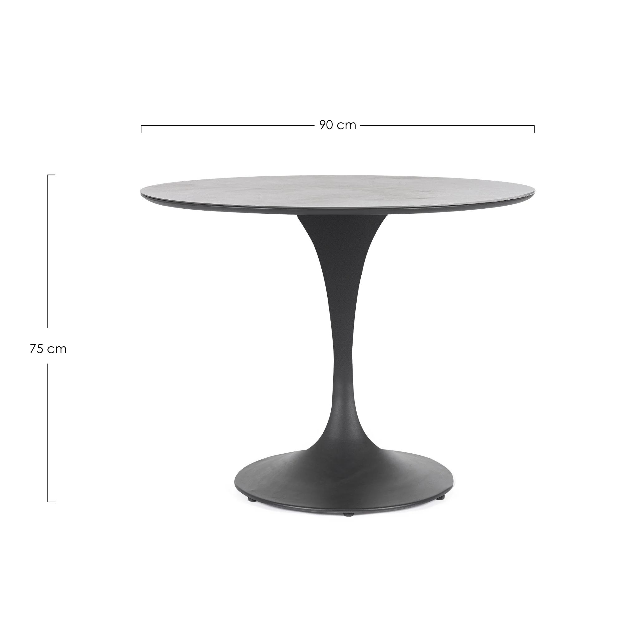 ARNOLD Round Sintered Stone Outdoor Dining Table - Image 9
