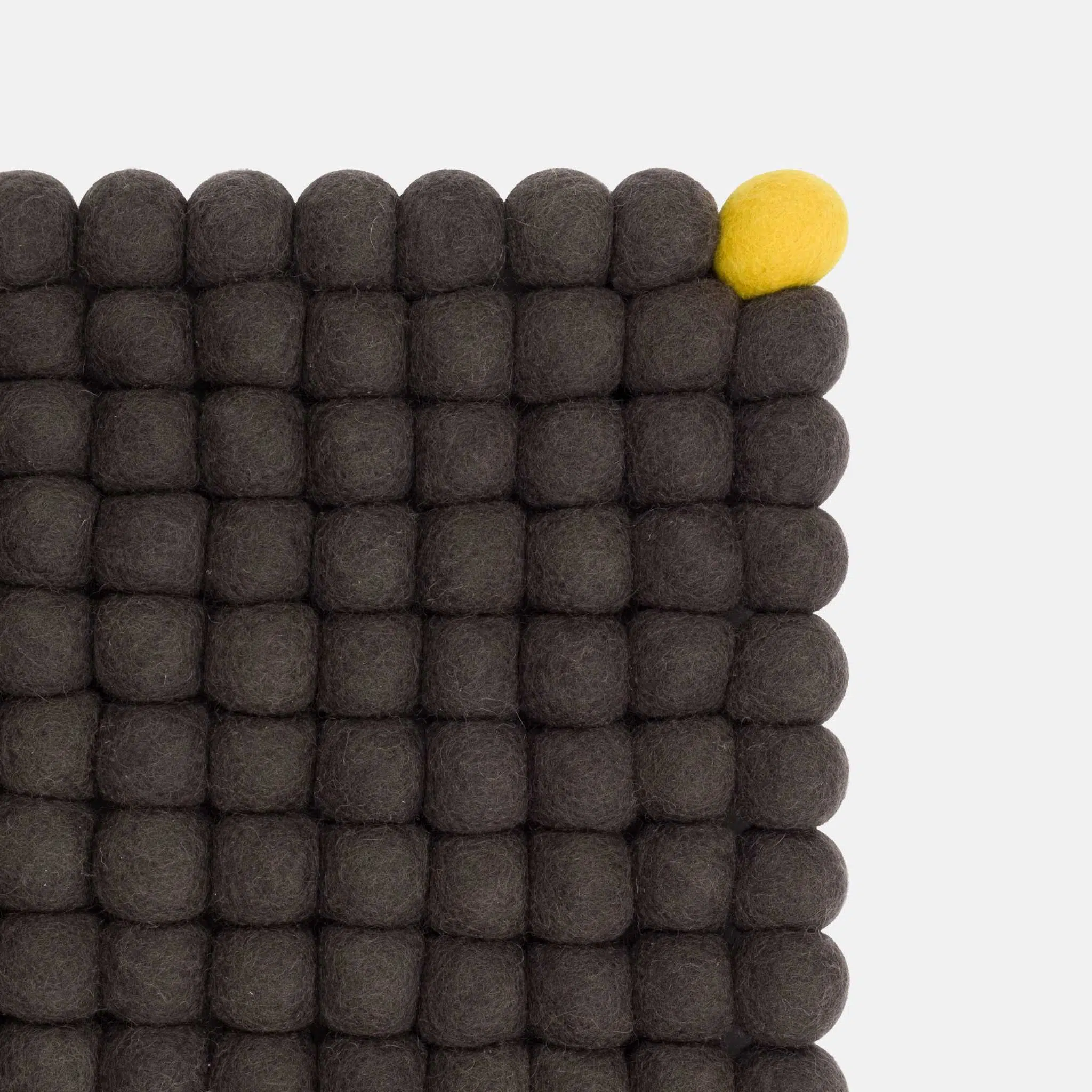 ANTHRACITE BIG ONE Felt Ball Rectangular Rugs - Image 3