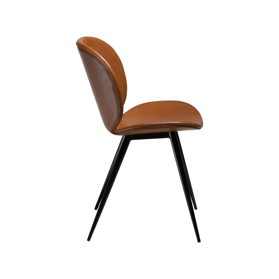 CLOUD Dining Chair - Art. Leather, Black Metal Legs - Image 10