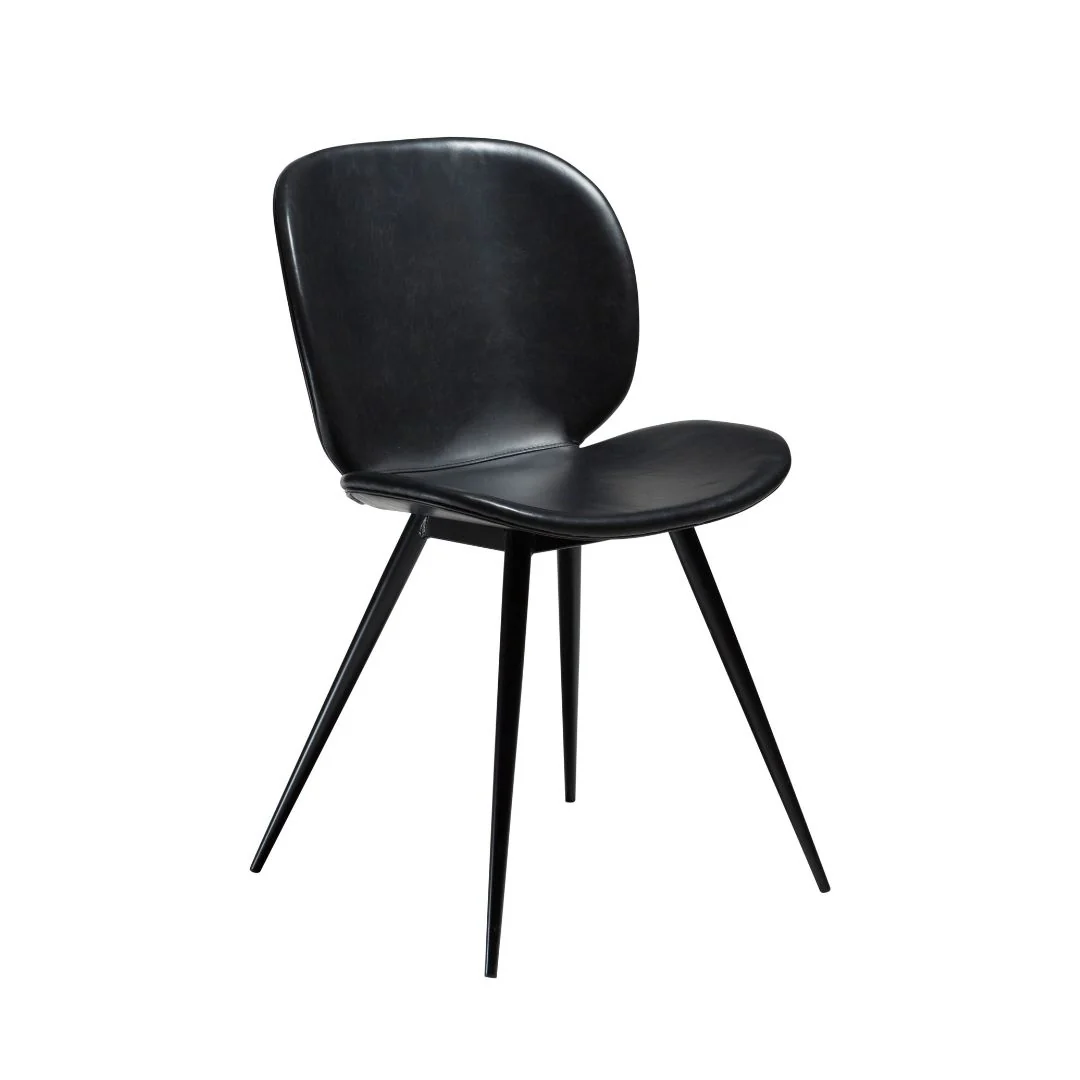 CLOUD Dining Chair - Art. Leather, Black Metal Legs - Image 11