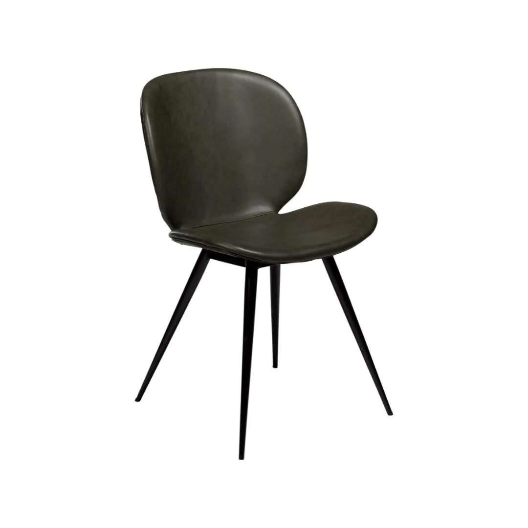 CLOUD Dining Chair - Art. Leather, Black Metal Legs - Image 13