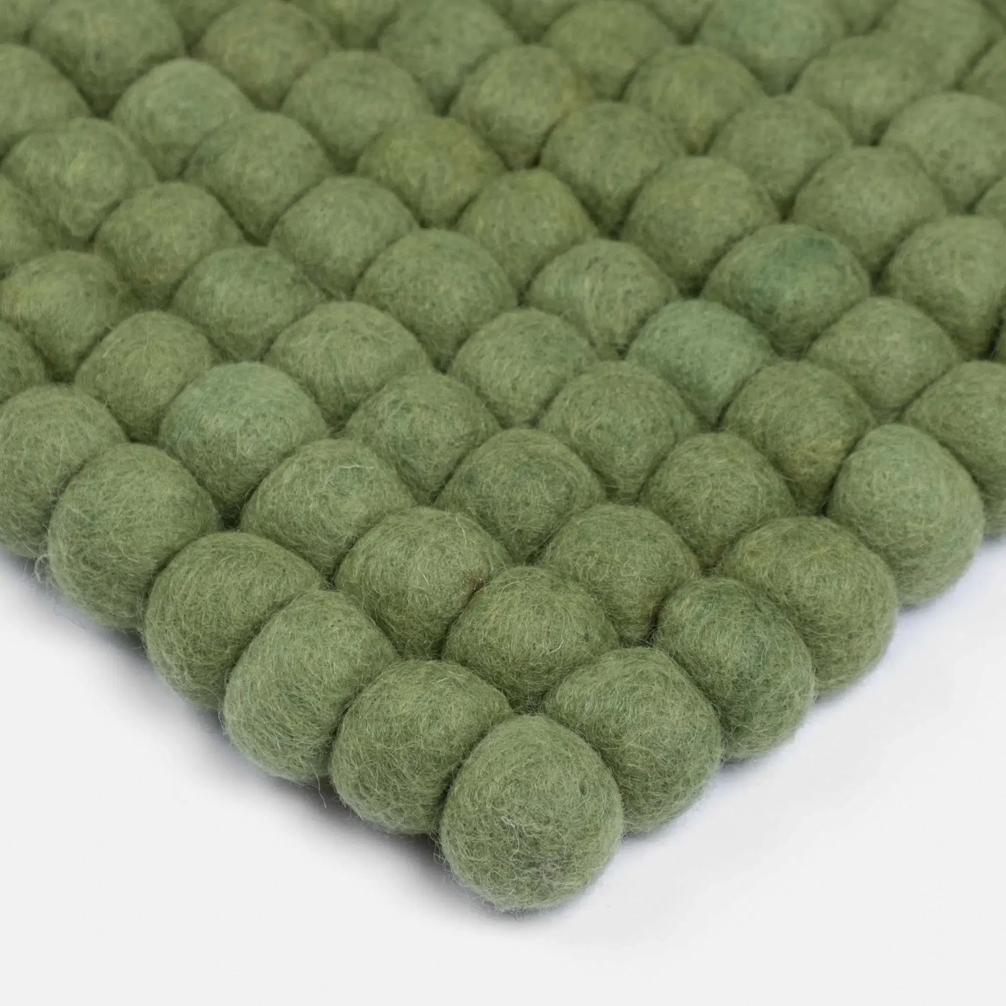 KASPAR Felt Ball Rectangular Rugs - Image 5