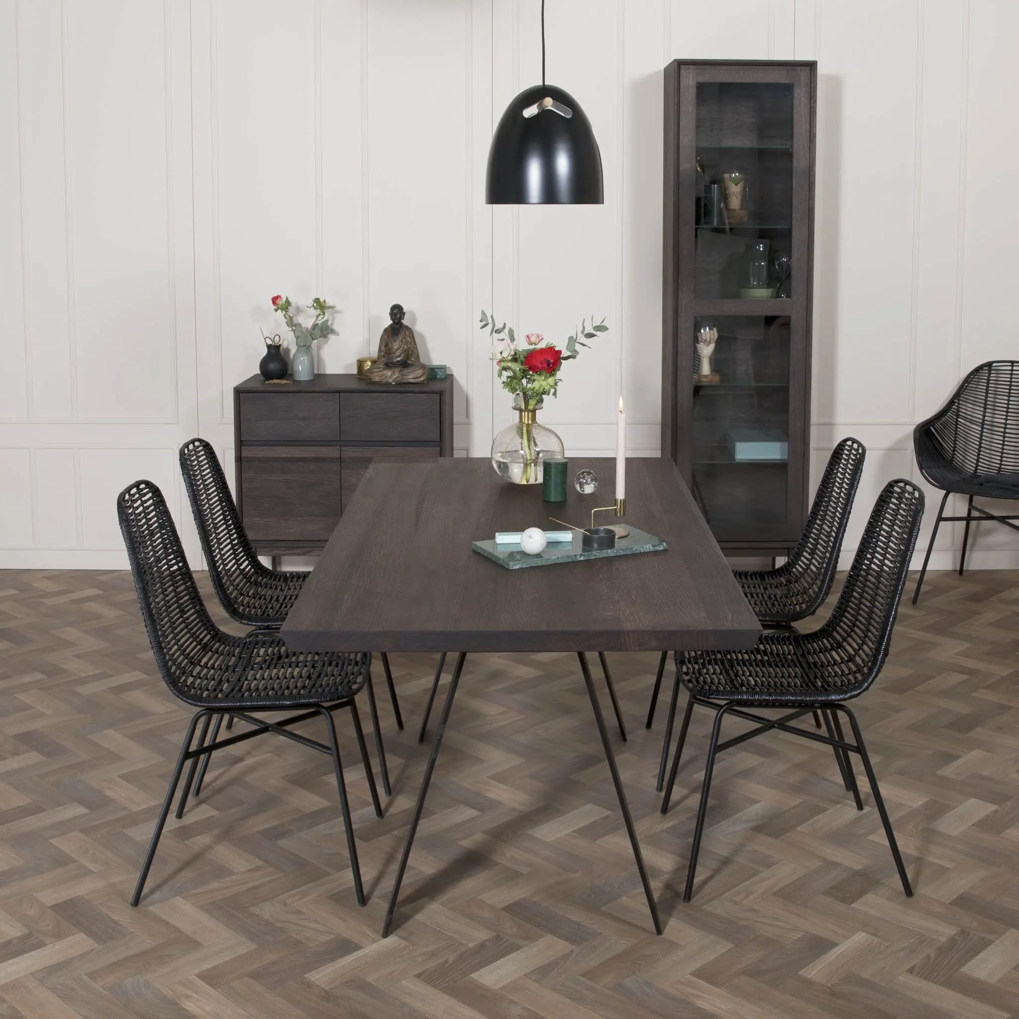 ELEGANT Solid Wood Dining Tables with Steel Buck legs - Image 3