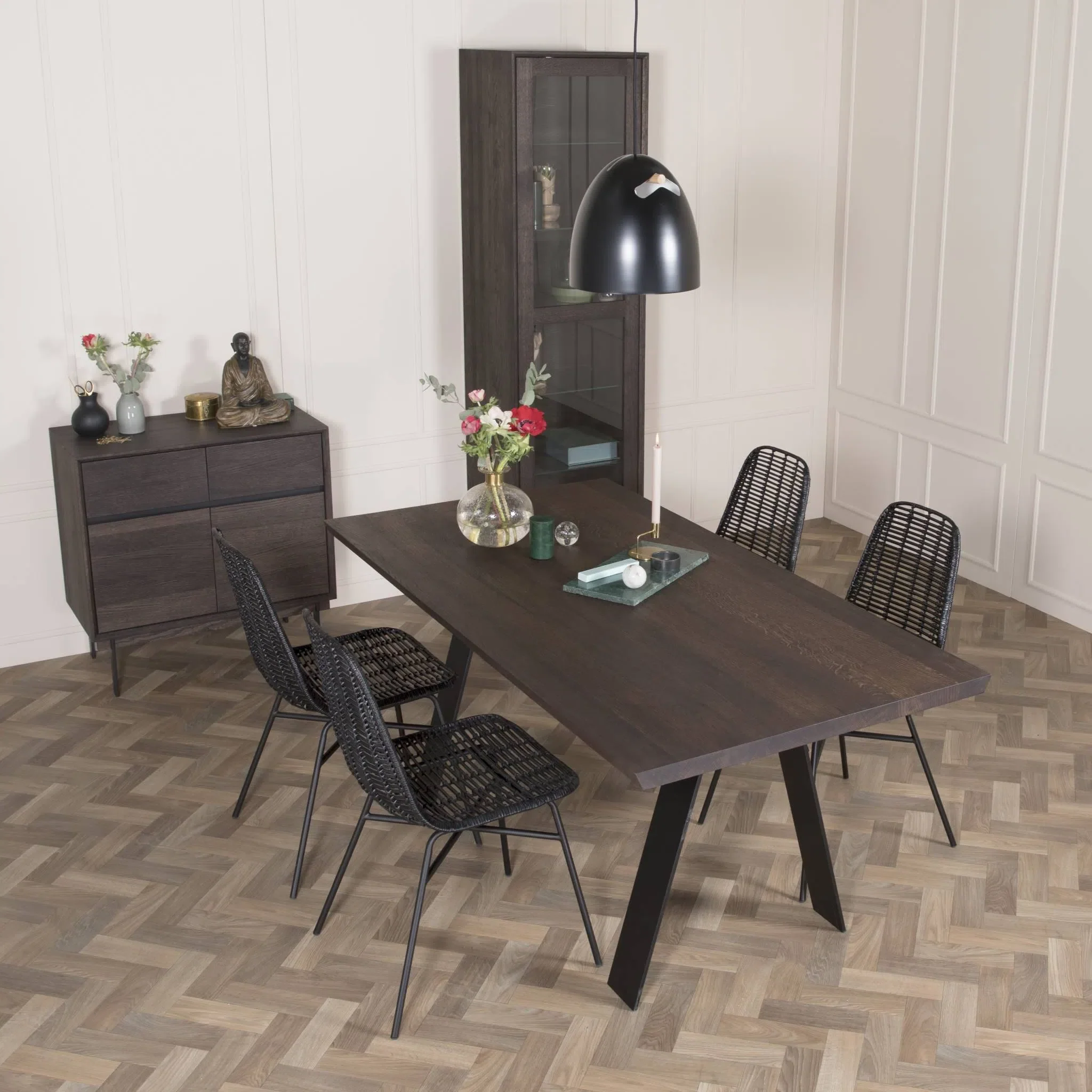 ELEGANT Solid Wood Dining Tables with Steel Buck legs - Image 6