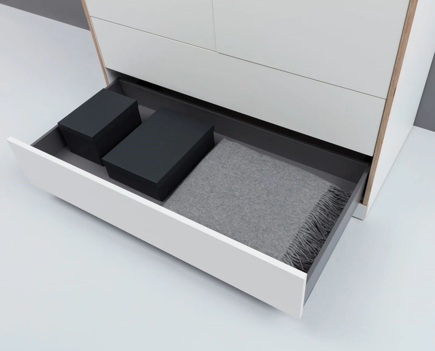 FLAI Double Wardrobe with External Drawers - Image 6