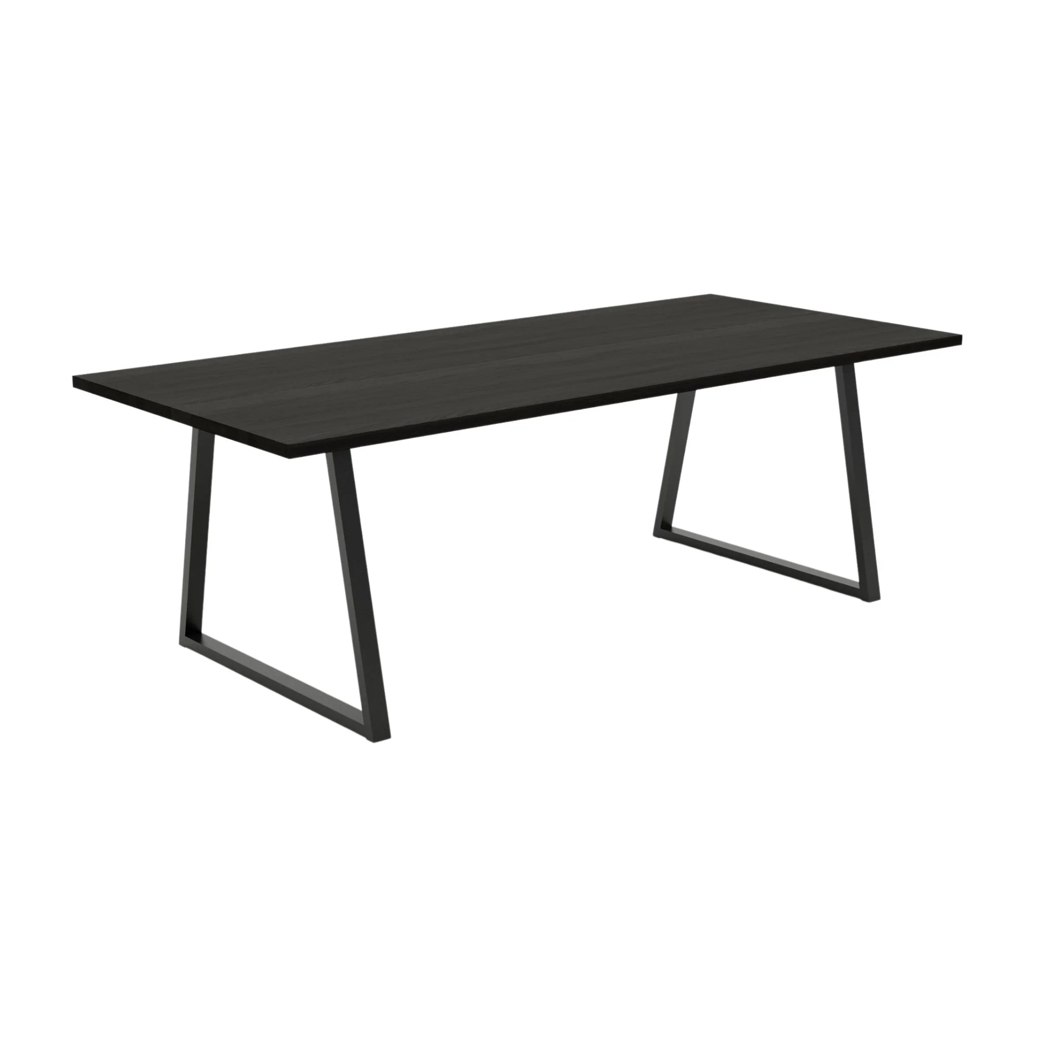 FOREST Solid Wood Dining Tables with Steel Trapez Legs - Image 5