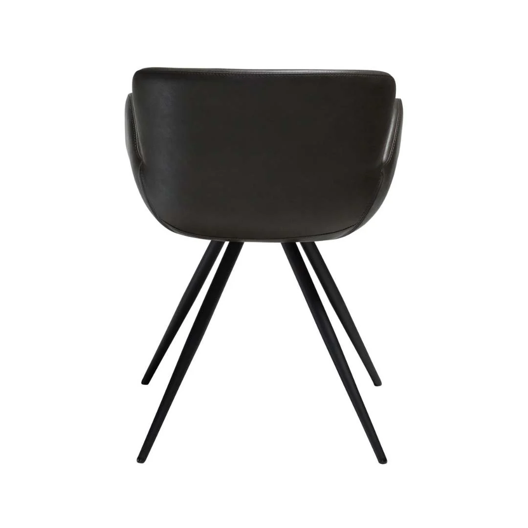 GAIA Armchair - Art. Leather, Black Metal Legs - Image 3