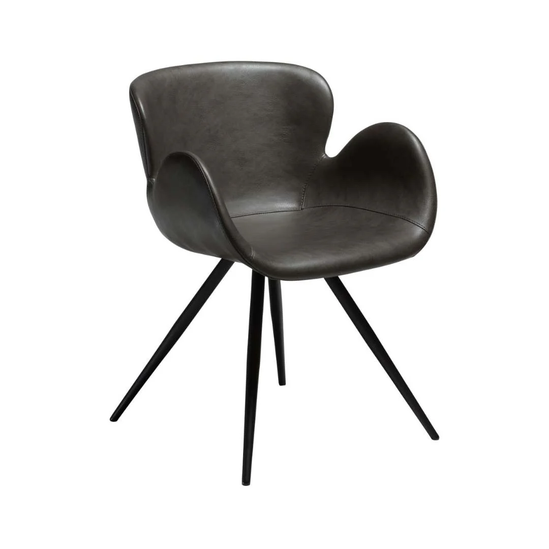 GAIA Armchair - Art. Leather, Black Metal Legs - Image 7