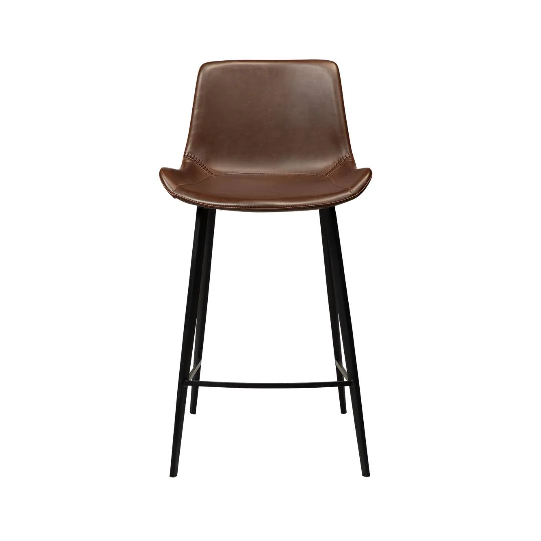 HYPE Counter Stool - Art. Leather / Fabric, Black Metal Legs - Image 5
