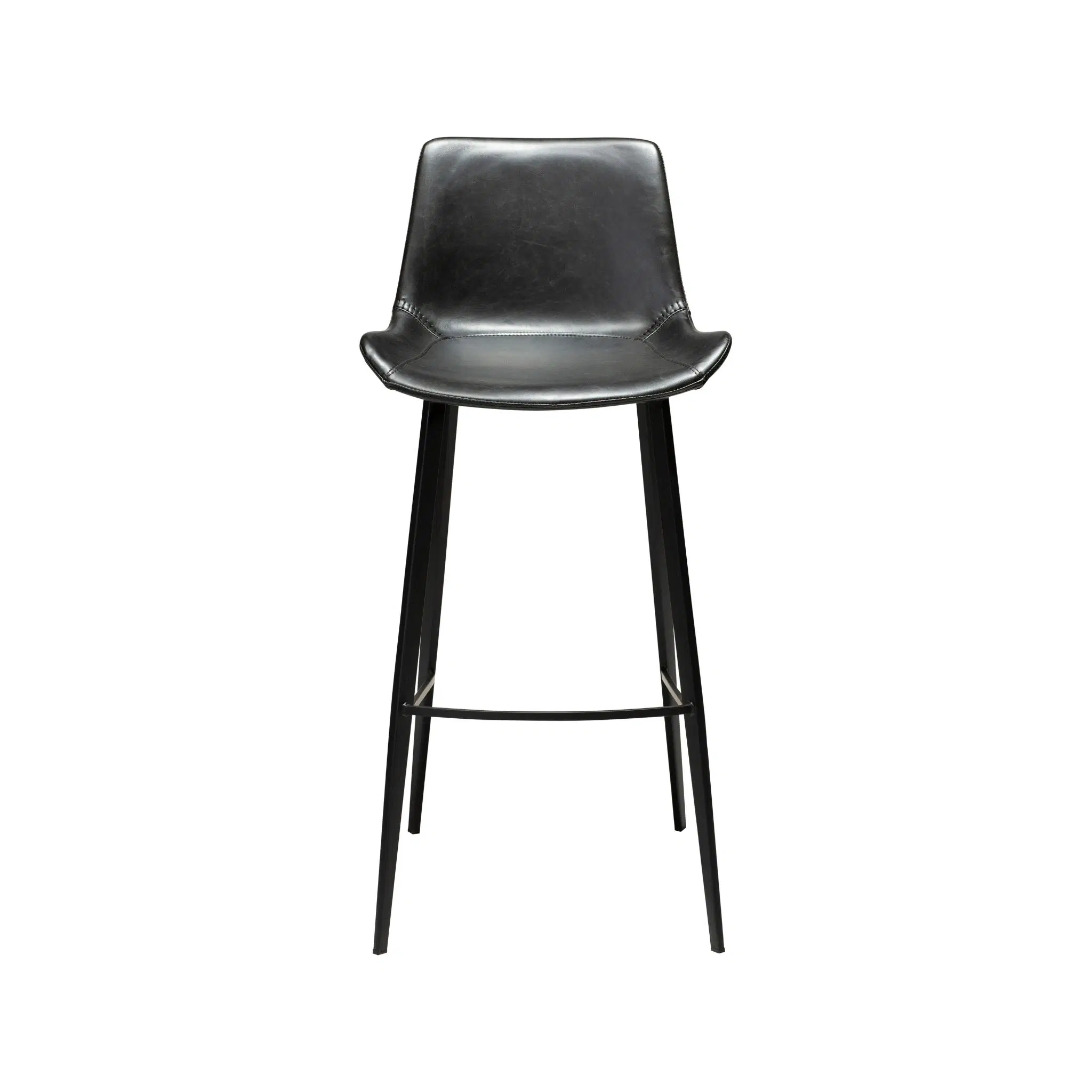 HYPE Counter Stool - Art. Leather / Fabric, Black Metal Legs - Image 9