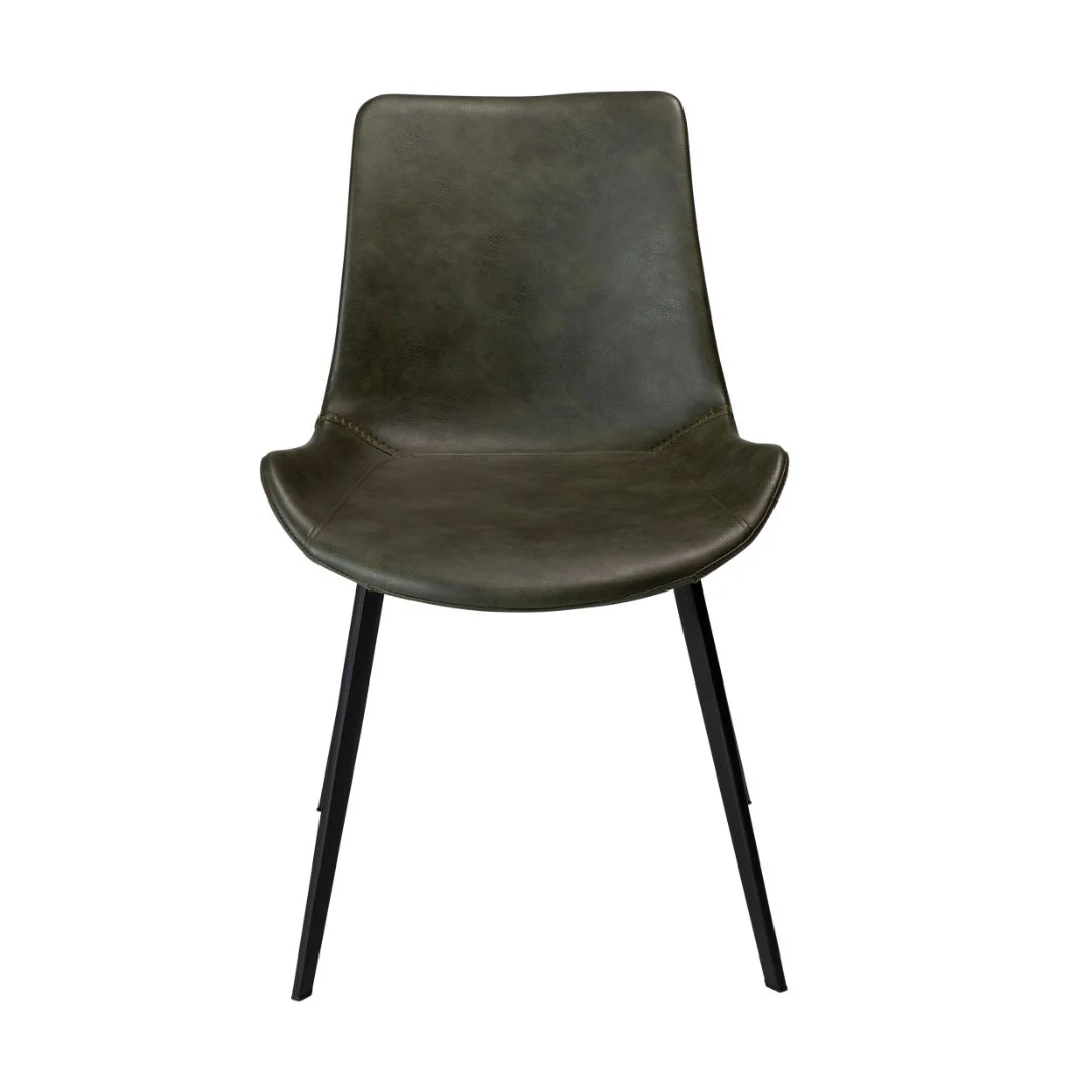 HYPE Dining Chair - Art. Leather, Black Metal Legs - Image 10