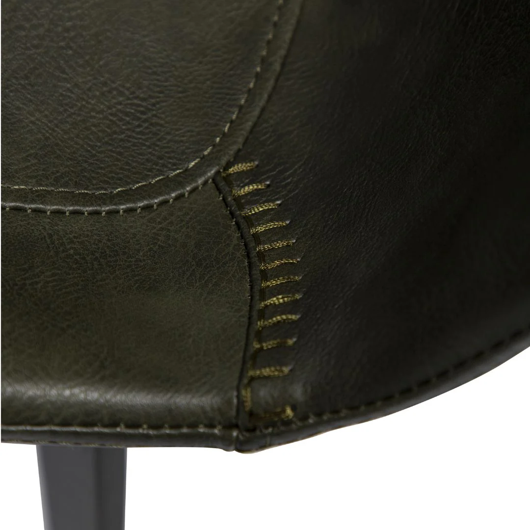 HYPE Dining Chair - Art. Leather, Black Metal Legs - Image 11