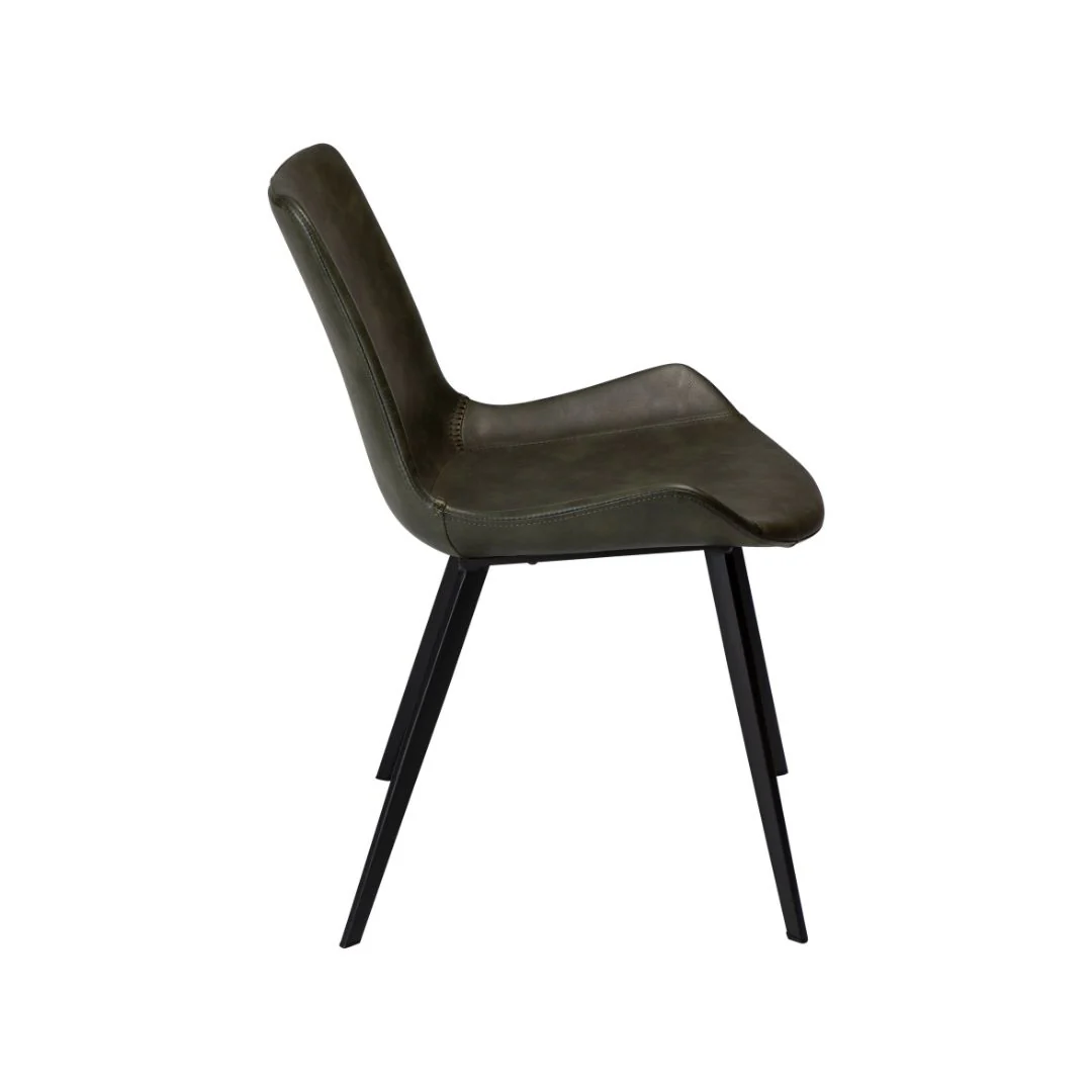HYPE Dining Chair - Art. Leather, Black Metal Legs - Image 12