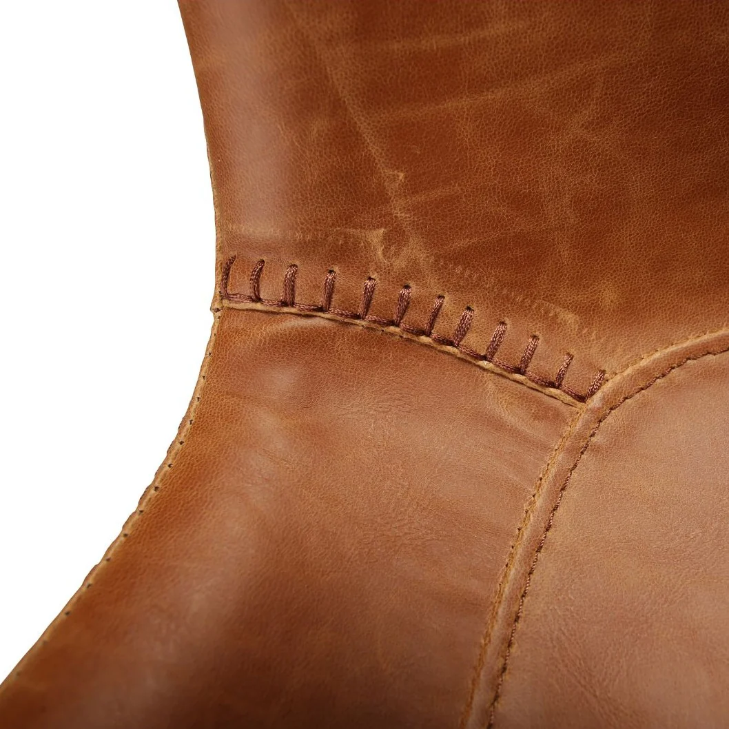 HYPE Dining Chair - Art. Leather, Black Metal Legs - Image 8