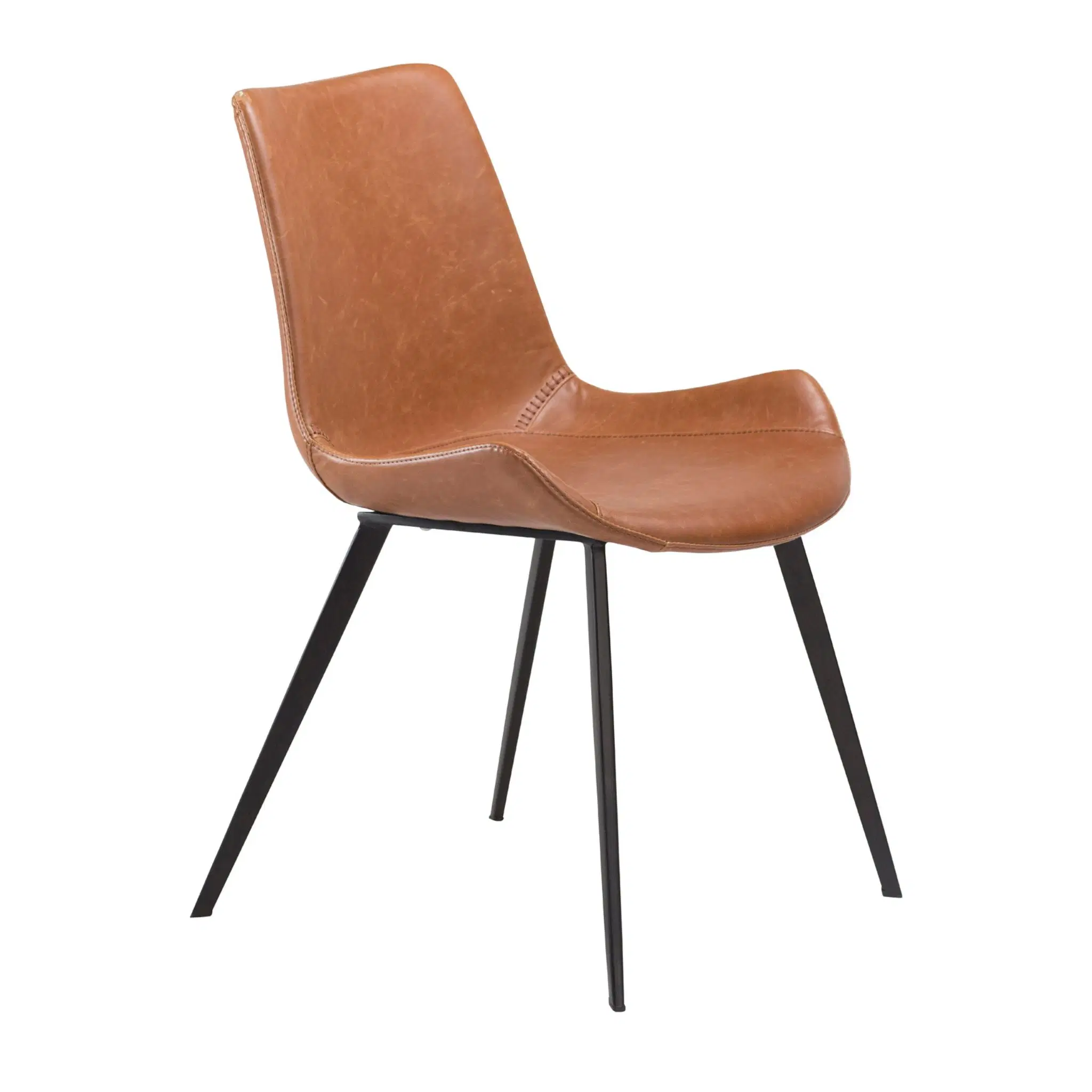 HYPE Dining Chair - Art. Leather, Black Metal Legs - Image 9
