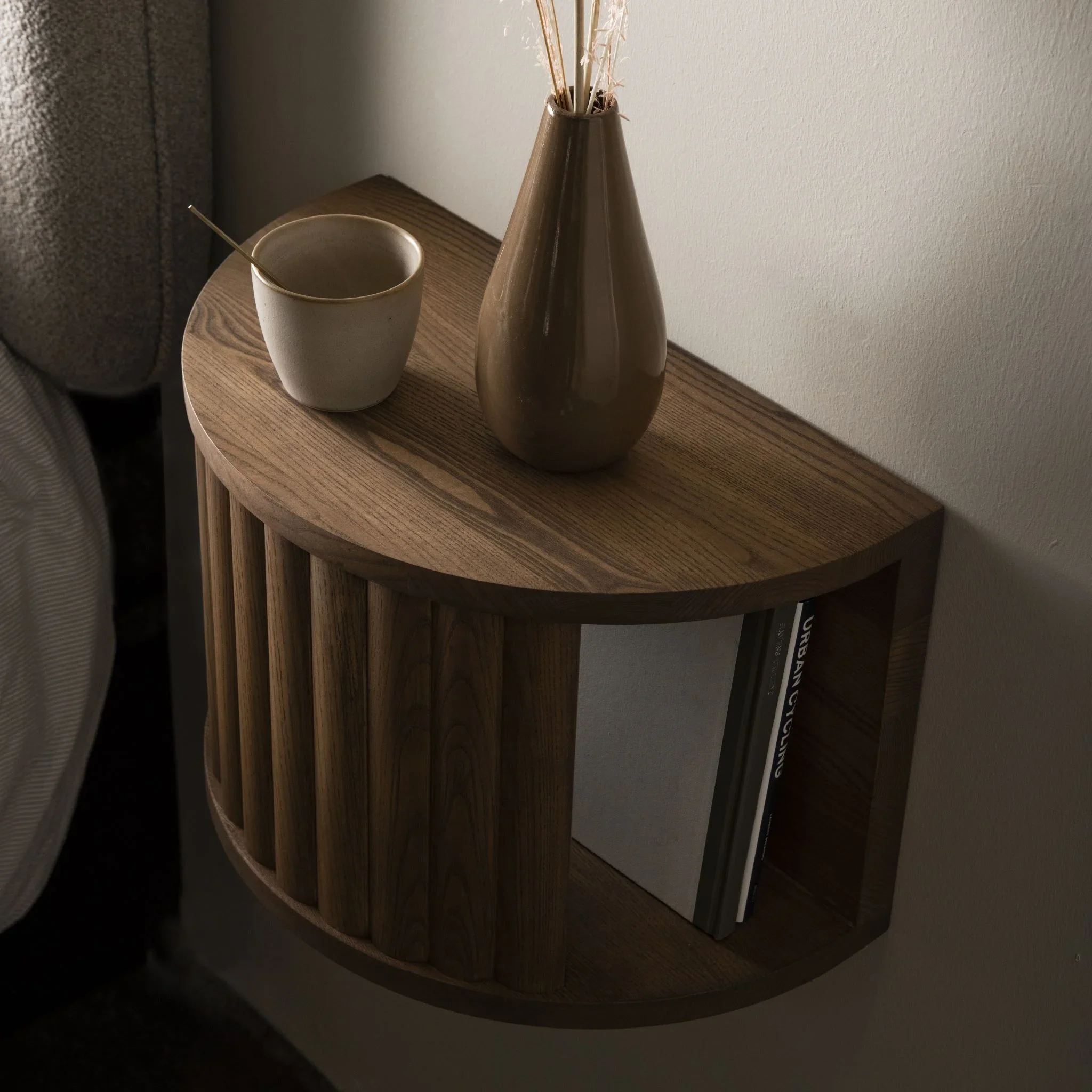 VELVET Ribbed Wooden Nightstand - Image 5
